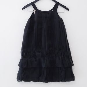 Pleated StraplessLayered  Holiday Dress